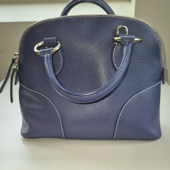 Dooney & Bourke Blue Leather Satchel